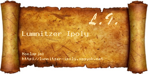 Lumnitzer Ipoly névjegykártya